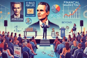 Jordan Peterson no Brasil compartilhando lições de psicologia aplicadas ao marketing financeiro