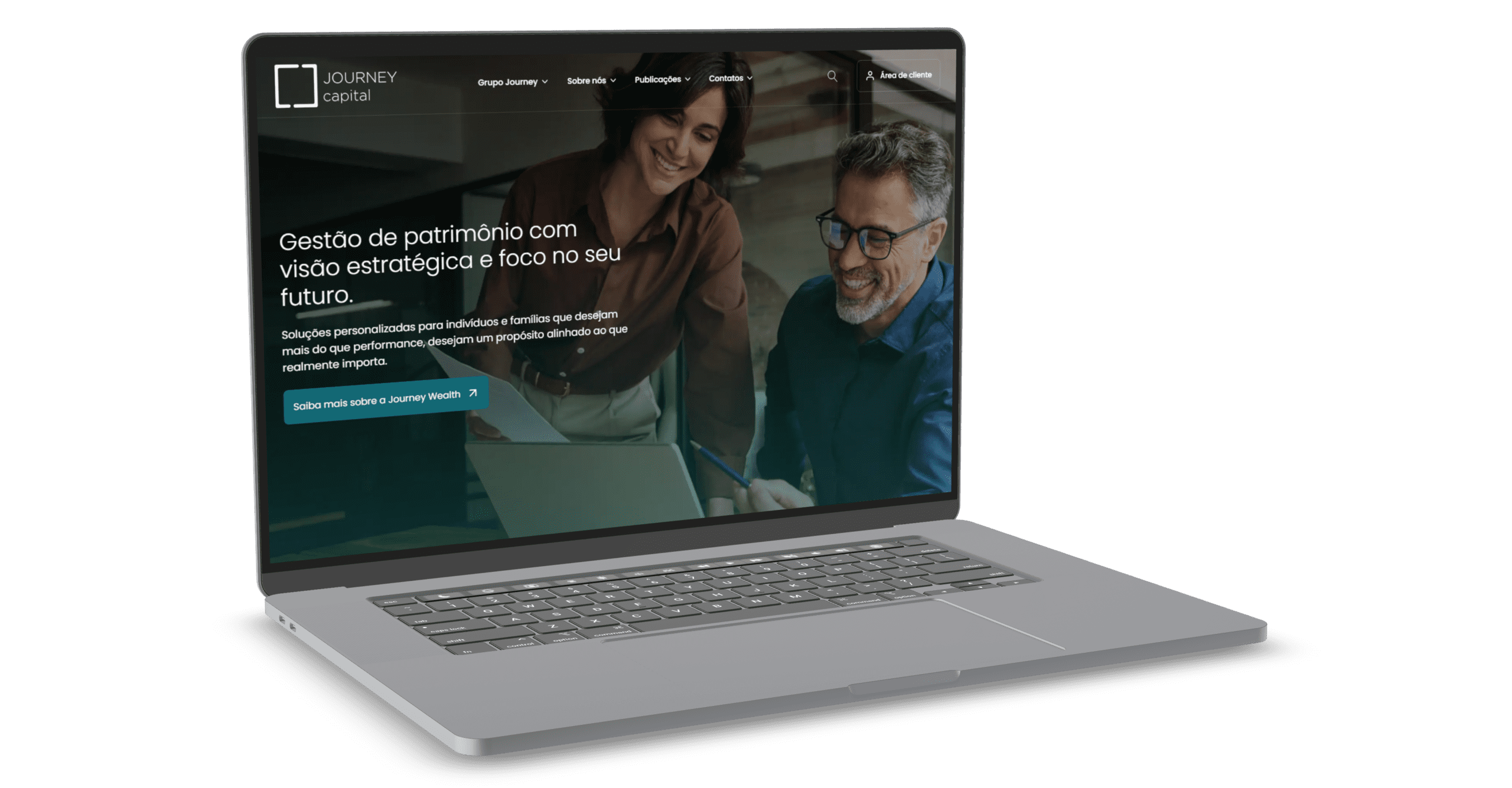 navegação UX website mercado financeiro Journey Capital